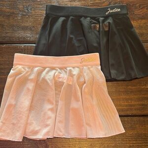 Justice Black and Pink Skirts
